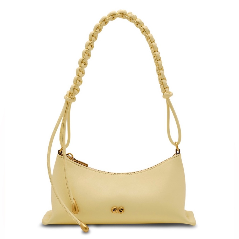 CULT GAIA Osa Leather Shoulder in Buttercream NWT